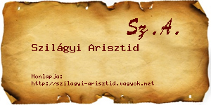 Szilágyi Arisztid névjegykártya